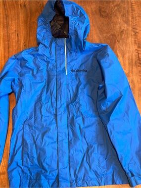 Columbia Teal and Navy Jacket with Logo Tag